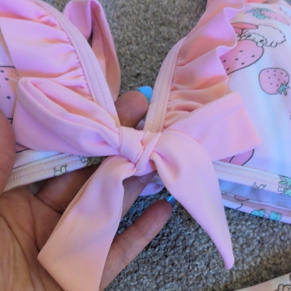 Hot Topic Pink Ruffle Bikini Set - Picture 2 of 6